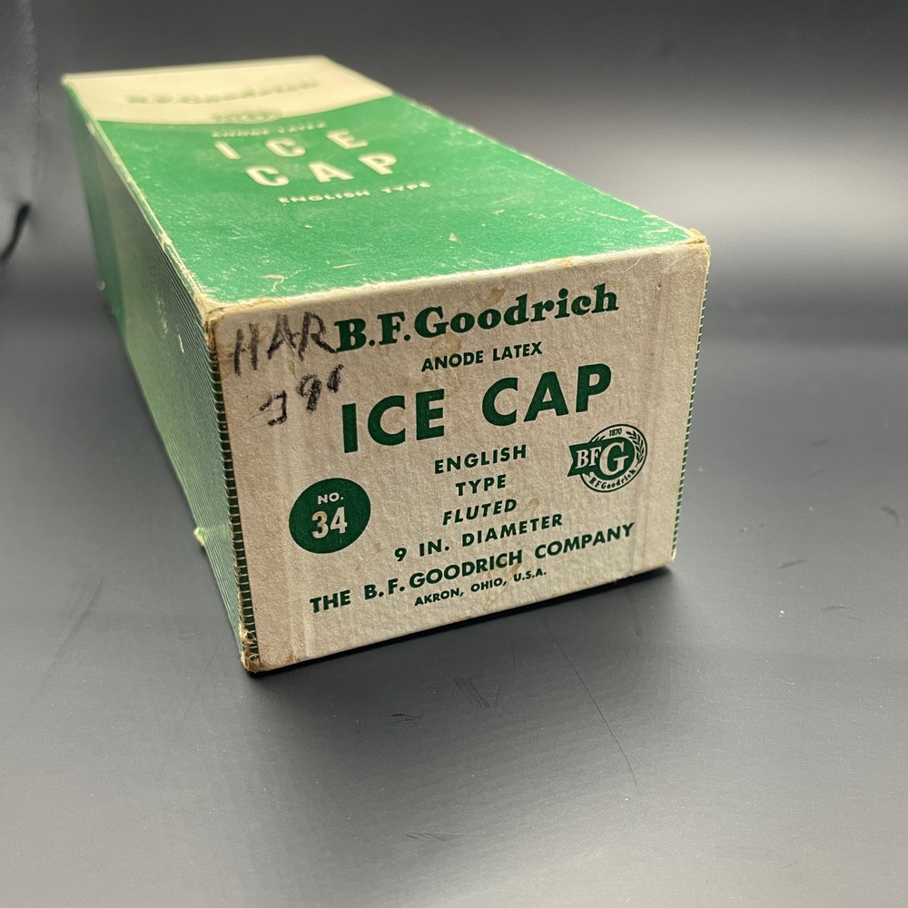 Vintage BF Goodrich No 34 English Type Anode Latex Ice Cap Bag with Original Box - Picture 2 of 6